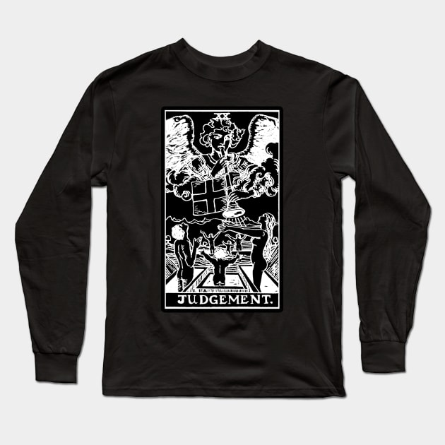 XX. Judgement Tarot Card | Obsidian and Pearl Long Sleeve T-Shirt by wildtribe